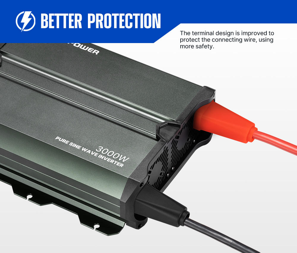 Atem Power 3000W/6000W Pure Sine Wave Inverter 12V to 240V, Unwavering Power with LCD Display & Multi-Protection, Built-in 2 South Africa AC Outlets, USB Port & Silent Smart Cooling System for Off-Grid