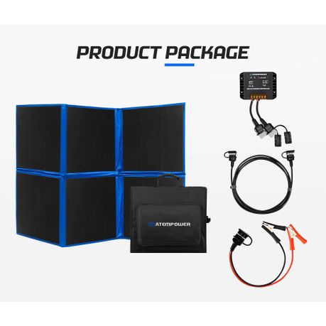 ATEM POWER High Efficiency HPBC 300W Portable Foldable Solar Panel Blanket