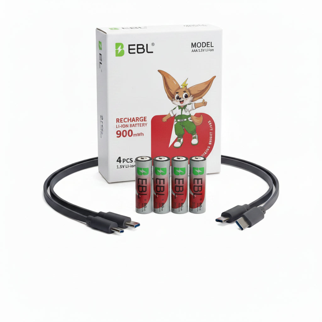 EBL usb-C Rechargeable AAA 600mAh Lithium-ion battery 4 pack