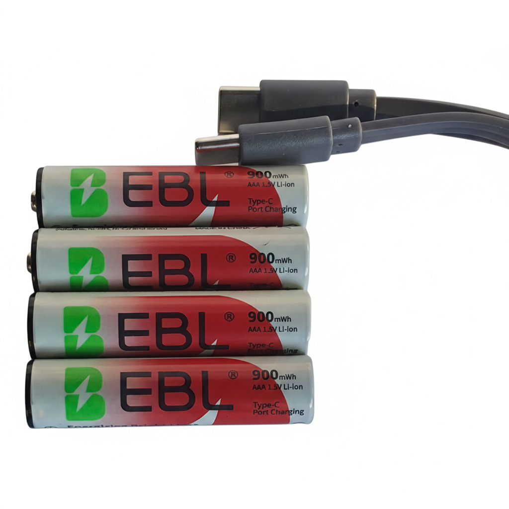 EBL usb-C Rechargeable AAA 600mAh Lithium-ion battery 4 pack