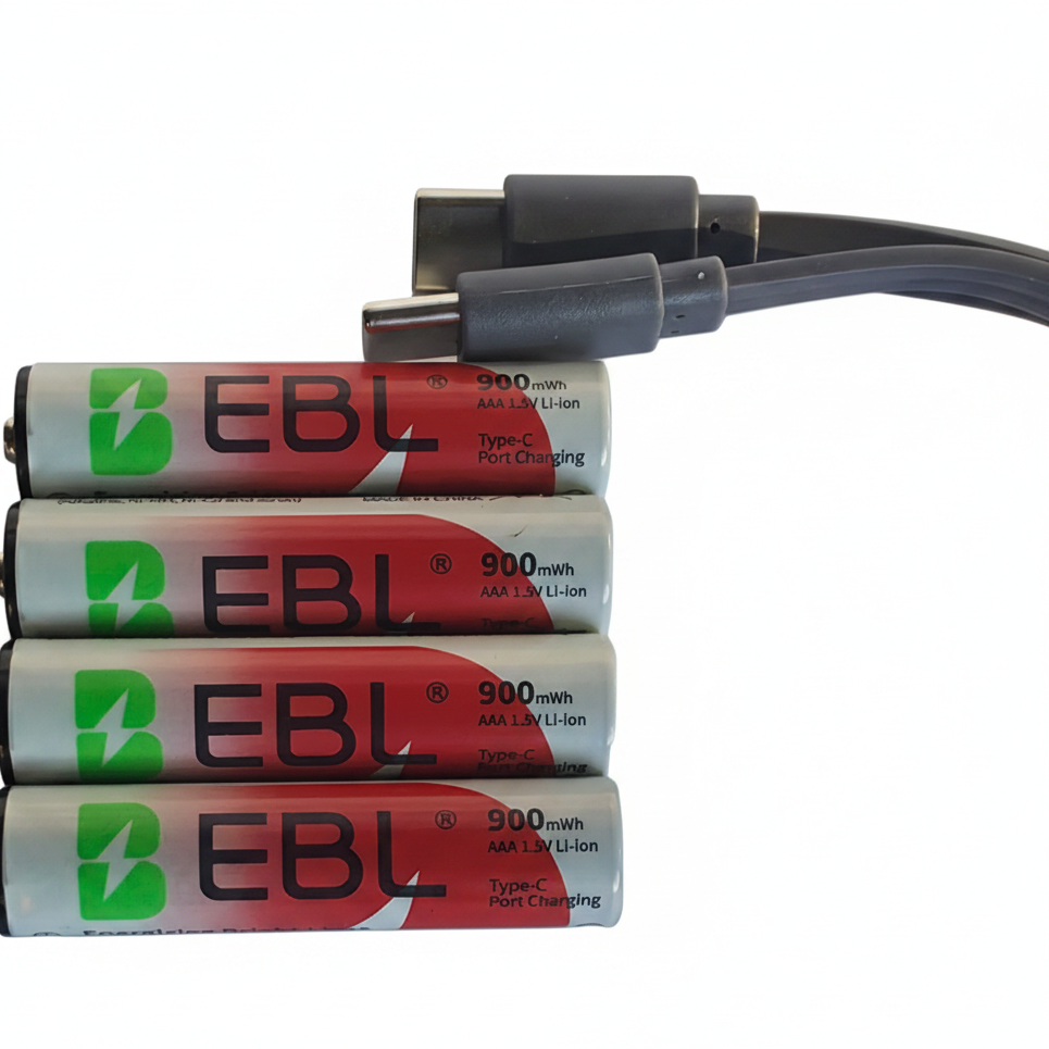 EBL usb-C Rechargeable AAA 600mAh Lithium-ion battery 4 pack