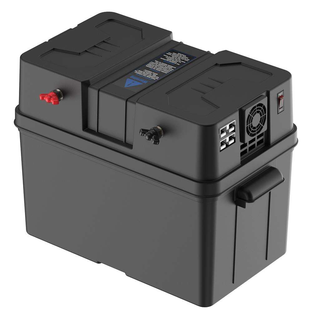 Battery Box with Build-in 230V 500W Inverter AC Outlet and 12V outlets for Marine, Camping, RV, Trailer, Boat and Home use