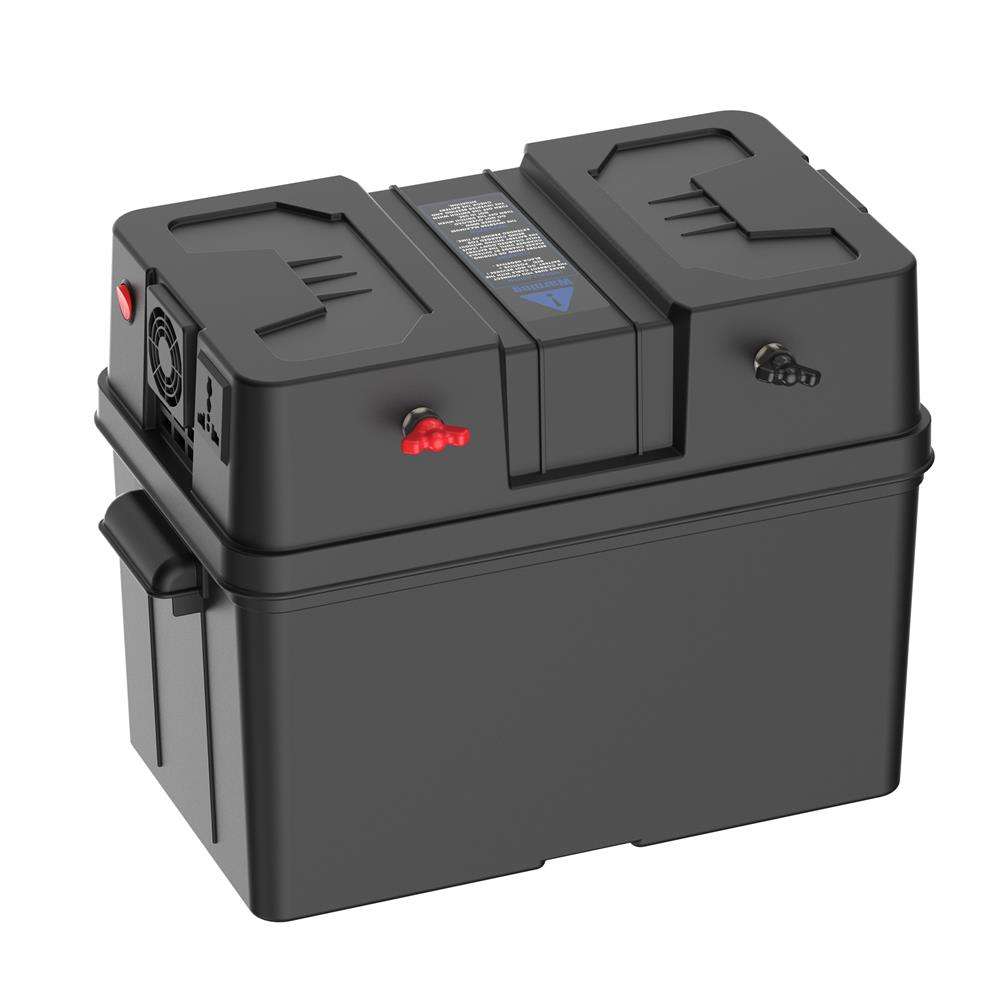 Battery Box with Build-in 230V 500W Inverter AC Outlet and 12V outlets for Marine, Camping, RV, Trailer, Boat and Home use