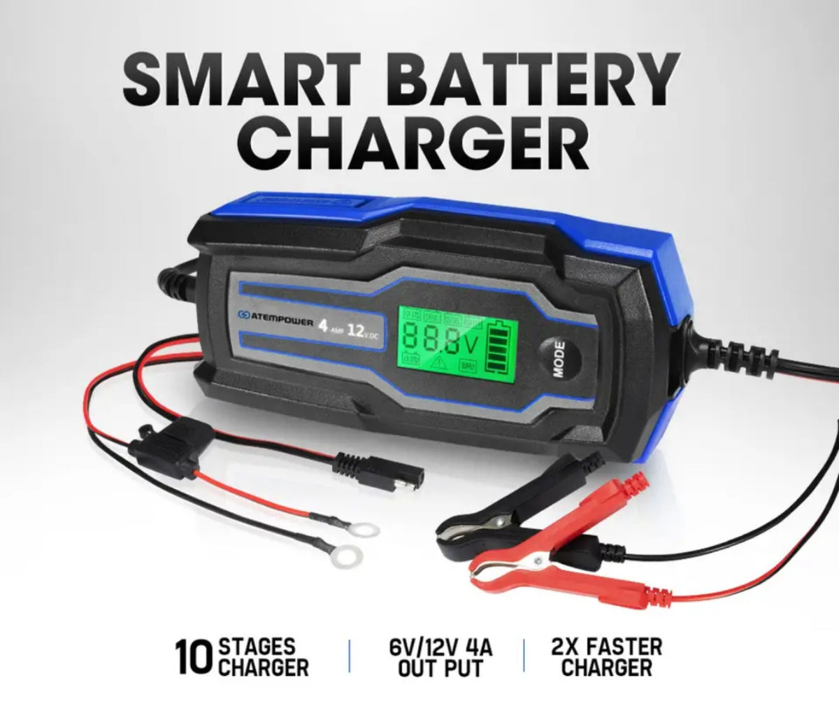 Atem power Smart Battery Charger 4A 6V/12V