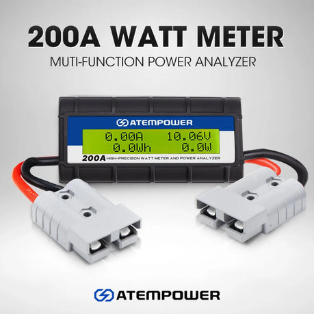 ATEM POWER 12V 200AMP Power Analyzer High Precision, Watt Voltage Amp Meter